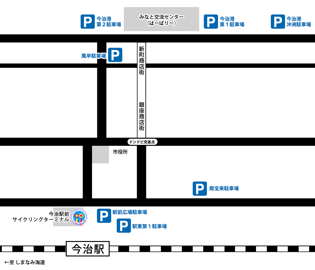 市内駐車場の地図