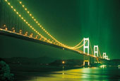 来島海峡大橋/夜景の写真