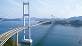 来島海峡大橋/空撮1の写真