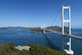 来島海峡大橋/全景の写真