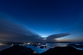 来島海峡大橋/夕景の写真