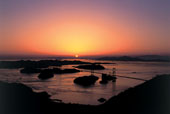 亀老山/夕日の写真