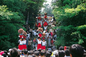 継ぎ獅子/野間神社石段の写真