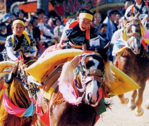 加茂神社（お供馬の走り込み）の写真