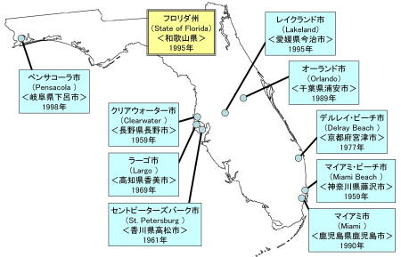 フロリダ州の地図