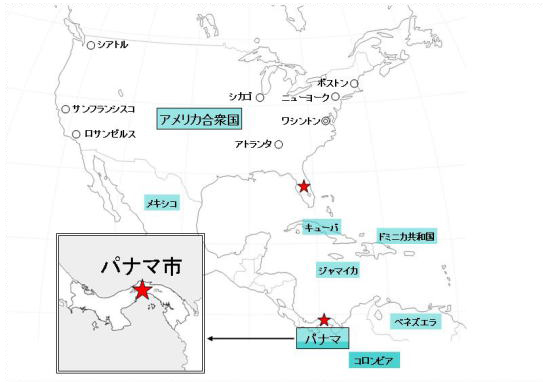 パナマ市の位置図