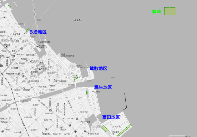 今治港湾緑地地図