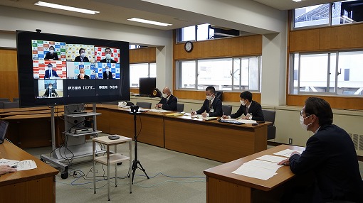 海事産業の未来を共創する全国市区町村長の会（オンライン会議）の写真 1