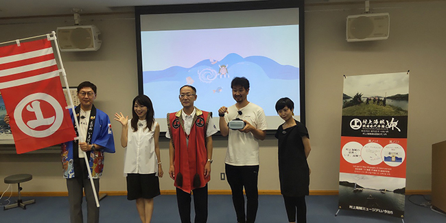 市政広報番組収録（村上海賊VR）の写真 1