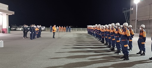今治市消防団年末夜警市長巡視式（島しょ部）の写真 2