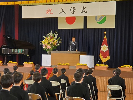 菊間中学校入学式の写真 1