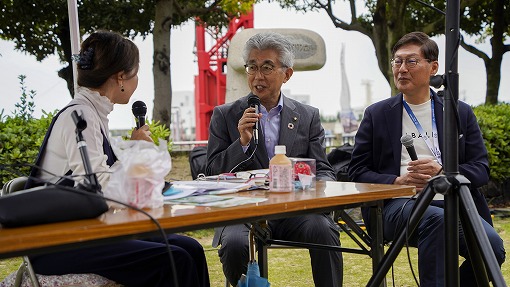 市政広報番組収録（せとうちみなとマルシェ＋弘前ねぷた）の写真 1