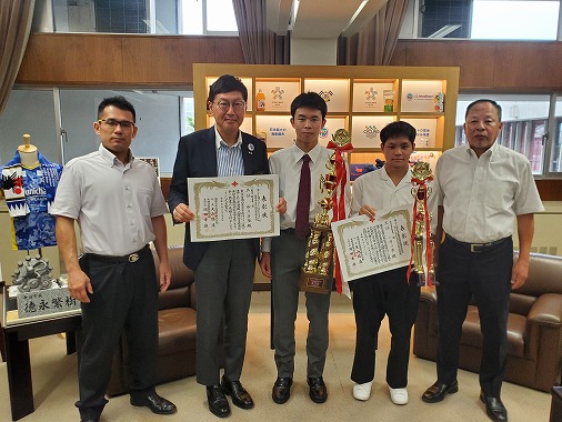 極真会館愛媛県戸田道場市長表敬訪問の写真 1