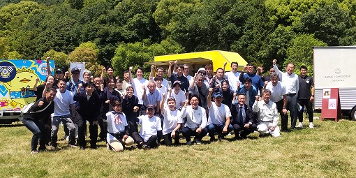 市政広報番組収録（しまなみコットンファーム植樹祭）の写真 1