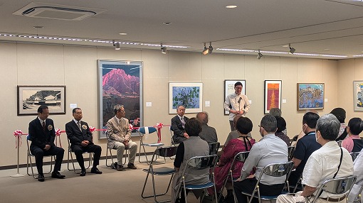 日本版画会展今治巡回展開展式の写真 1