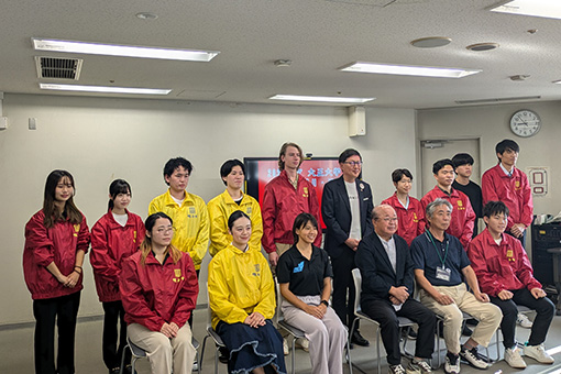 大正大学地域実習Ⅱ及びⅢ　今治市での現地学習に係る受入式の写真 1