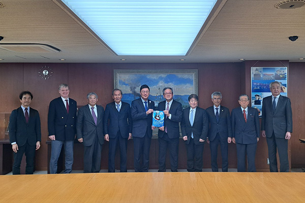 日本船主協会　明珍会長（川崎汽船代表取締役社長）訪問の写真 1