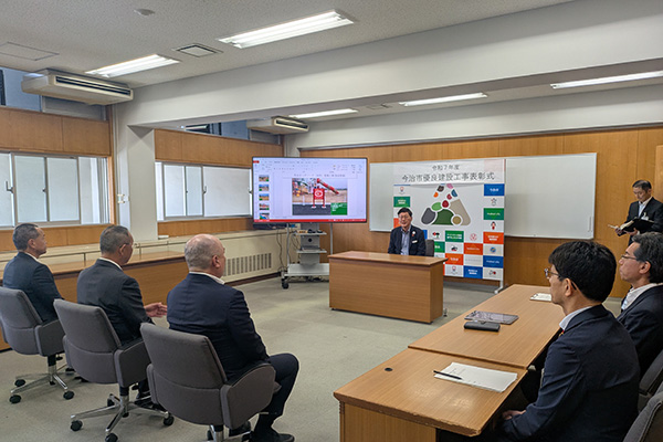 令和7年度今治市優良建設工事表彰の写真 1