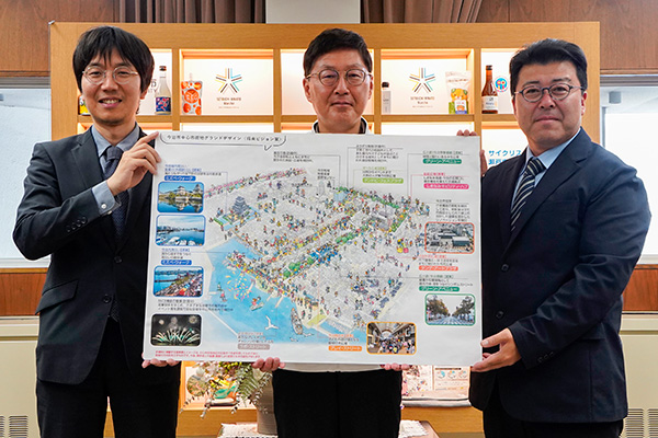 中心市街地グランドデザイン会議 「中心市街地の活性化と都市デザイン」についての答申書手交式の写真 1