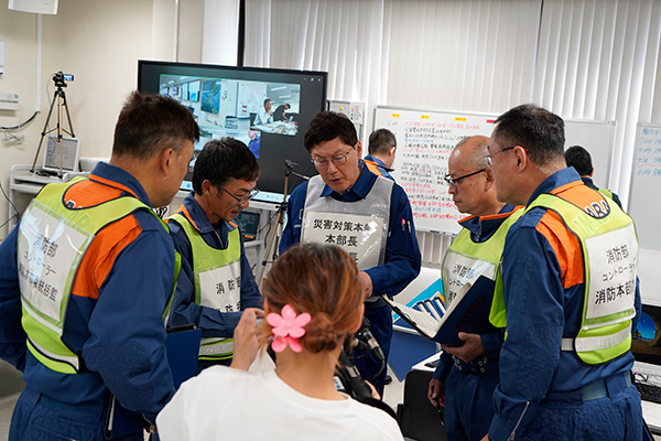 今治市災害対策（水防）本部運営訓練の写真 1