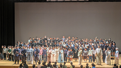 第71回今治市小・中学校音楽会（中学校の部）　舞台俳優 山﨑玲奈さん講演会の写真 1