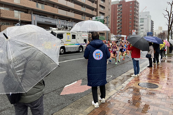 全国高等学校駅伝競走大会激励の写真 1