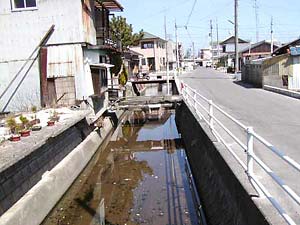 御物川下流付近の写真