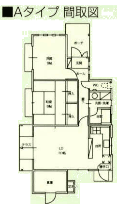Aタイプの間取図