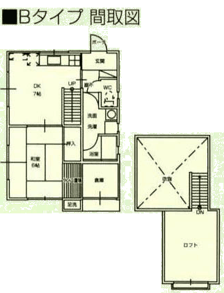 Bタイプの間取図