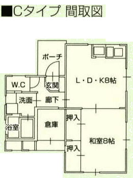 Cタイプの間取図