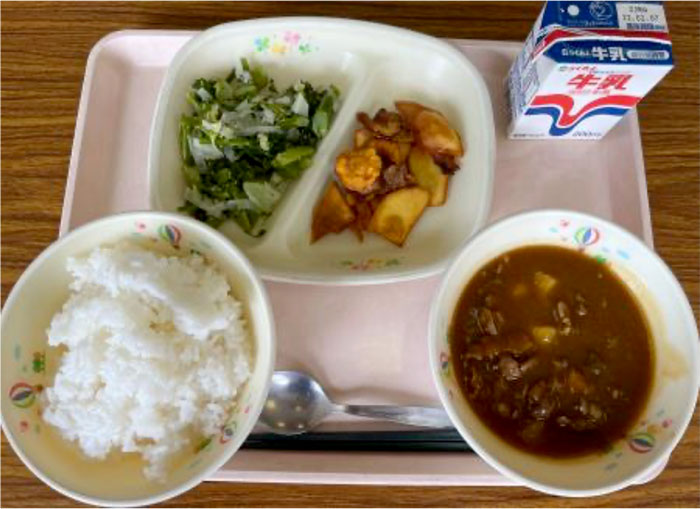 提供された給食の写真