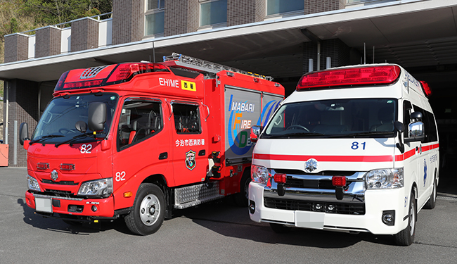 消防ポンプ自動車・高規格救急自動車の写真