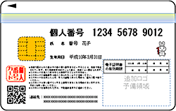 個人番号カード　裏面イメージ