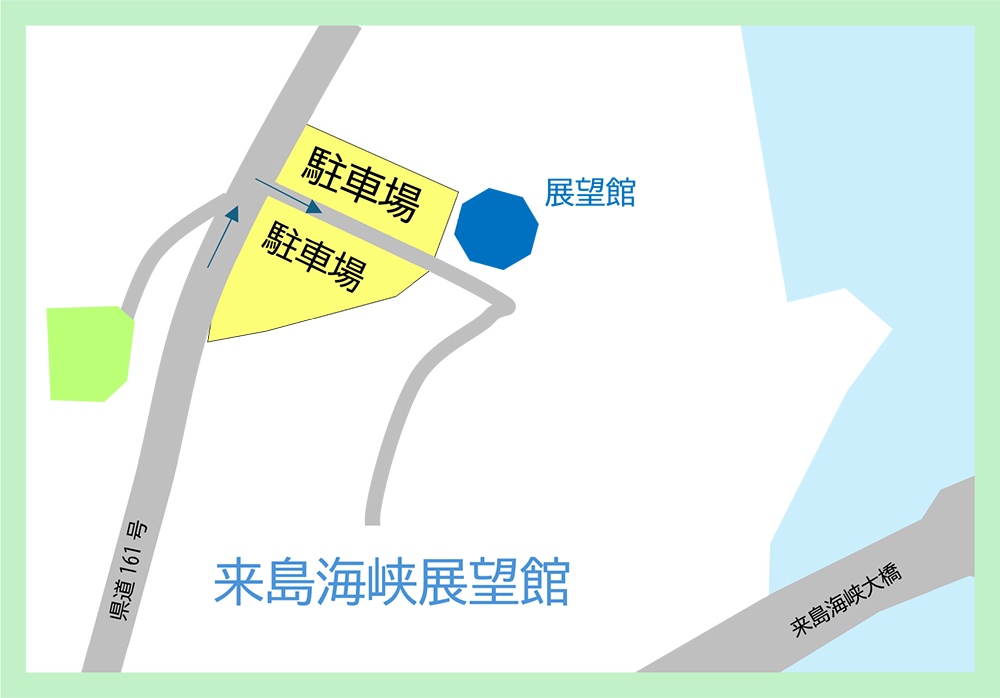 来島海峡展望館の駐車場
